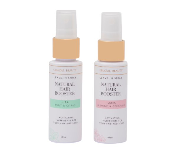 Lema & Liza 40 ml flesjes Natural Hair Booster Mini - Geranium & Jasmijn en Mint & Citrus