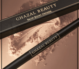 Natuurlijk wenkbrauwpotlood Brow Boost Definer van Ghazal Beauty, vegan, met castorolie en vitamine E voor volle, zachte wenkbrauwen