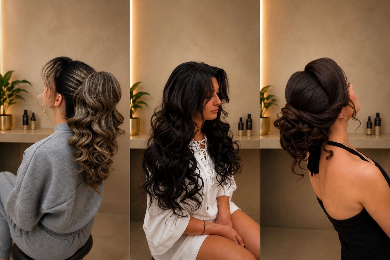 Luxury hair styling met zachte glam waves door Ghazal Beauty